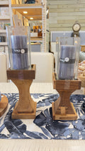 Reclaimed Wood Hurricane Candle Holder