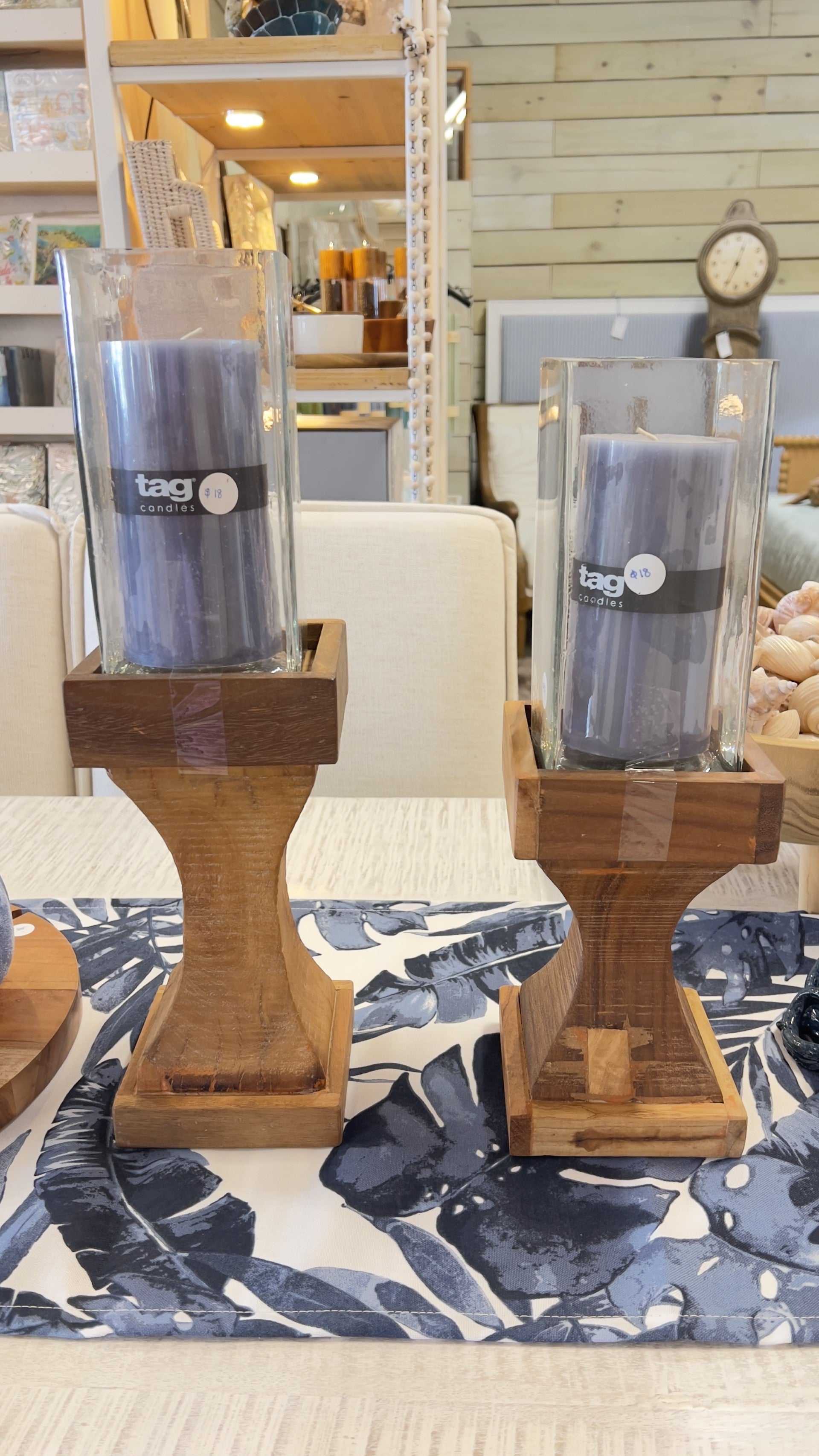 Reclaimed Wood Hurricane Candle Holder