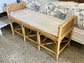 Wicker Bench With Cushion