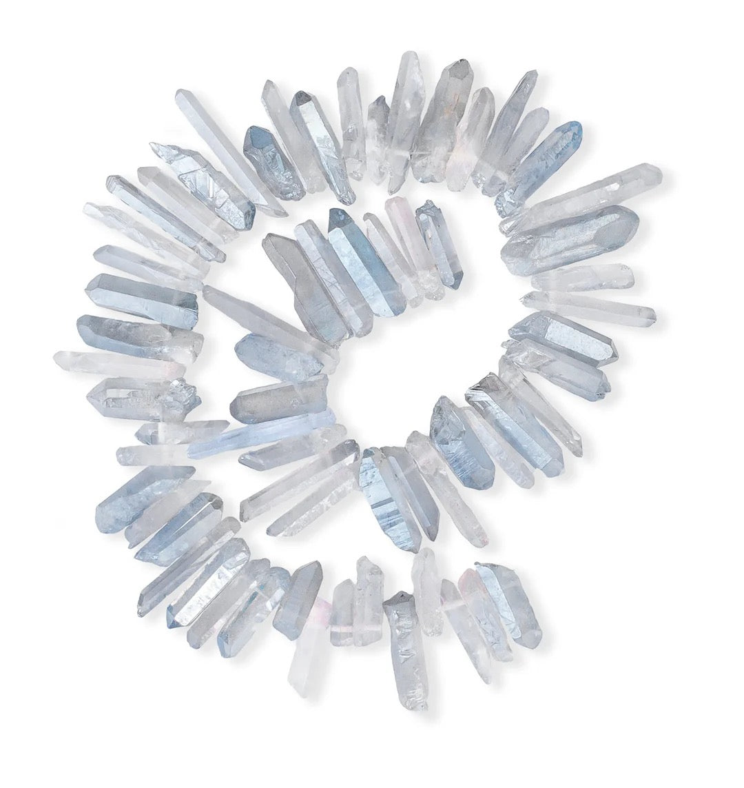 Blue Metallic Chunky Quartz
